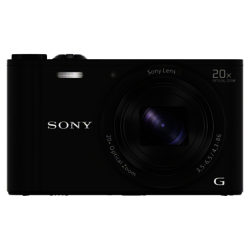 Sony Cyber-Shot WX350 Compact Camera, HD 1080p, 18.2MP, 20x Optical Zoom, Wi-Fi, NFC, 3 LCD Screen Black